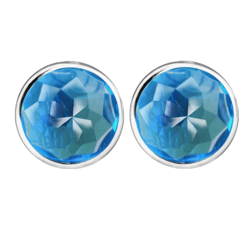 

December Droplets Silver Earrings With London Blue CZ 100% 925 Sterling Silver Jewelry DIY 2017 Valentine 's Day Charm gift