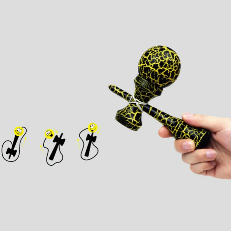 discounted  Full Crack Paint Jade Sword Skill Ball Japanese Game Toy Traditional Education Fashion Kids Kendama