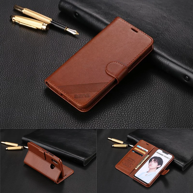 

Cases For Huawei Nova 3i 3 Cover Case Luxury Plain Vintage High Quality Wallet Leather Phone Bags For Huawei Nova3i Nova3 Fundas