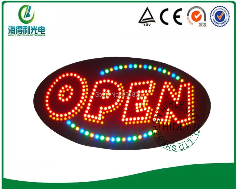 

Cheap price good quality acrylic multi color indoor led open sign