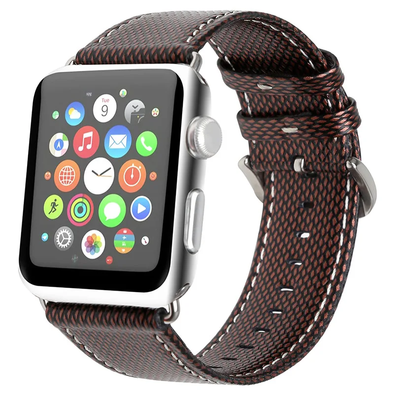 Кожаный ремешок для Apple Watch Band 42 мм 38 мм 40 мм 44 мм Ретро сумасшедшие часы лошадь ремешок для часов iwatch 4 3 2 1 браслет ремень correa