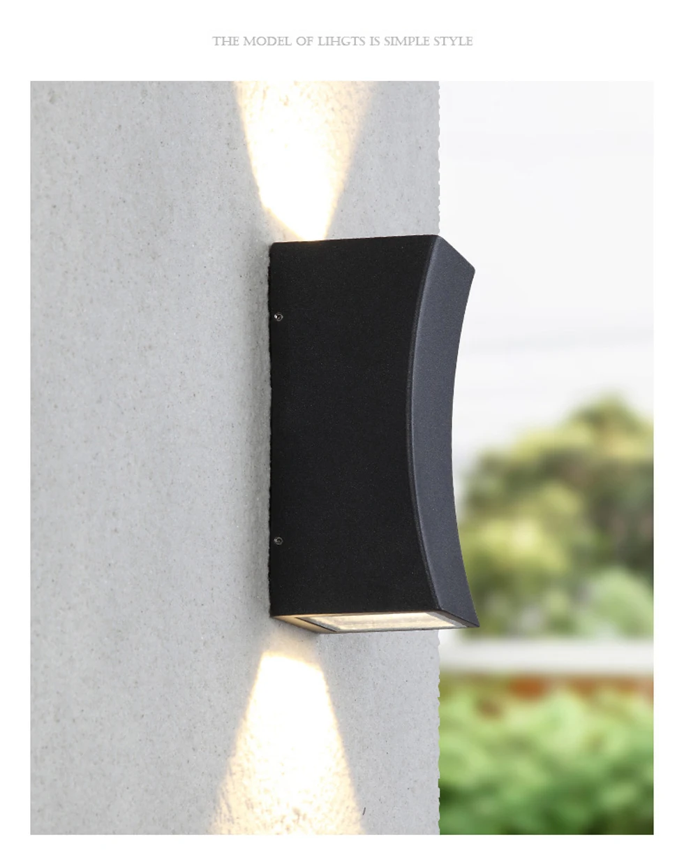 Jardim ao ar Lâmpada de Parede de Alumínio Casa de Luxo Conduziu a Iluminação Luz de Parede Livre Criativo Fundido Luzes Lâmpadas Corredor Moderna Simples 11 Corredor lâmpada de Parede Moderna Simples Luz