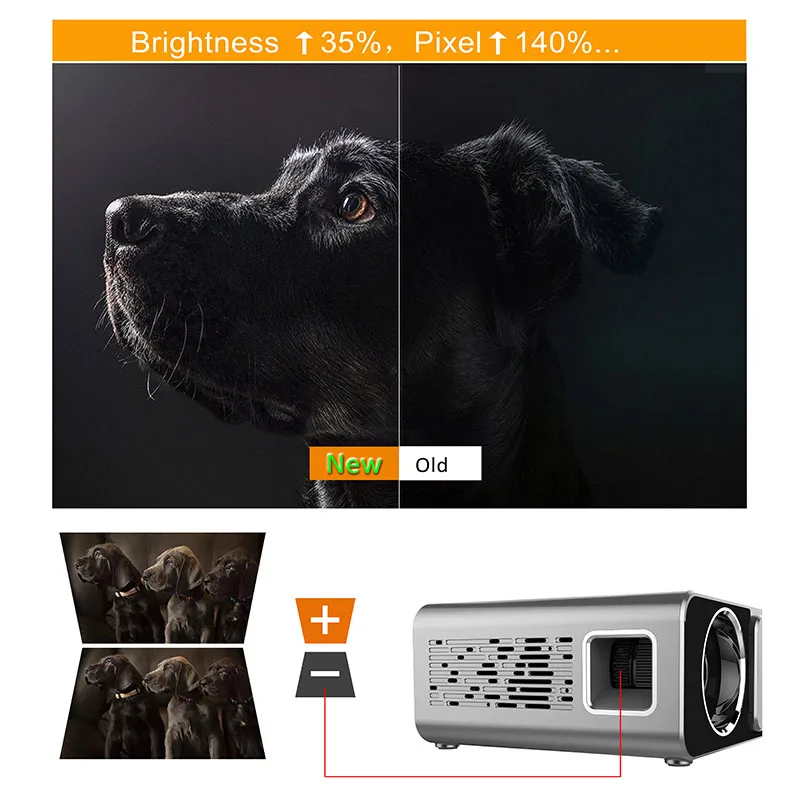 LED HD العارض HDMI USB 1080 P بلوتوث WIFI متعاطي المخدرات جهاز عرض مسرحي منزلي SL @ 88