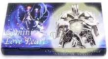 Constellation Gift One Box Gemini pendant Natural Oyster Wish Pearl Necklace set A wish waiting come true-who3634