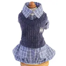 Школьная одежда для собак кошек, одежда для чихуахуа, платье для щенков, пальто, одежда для маленькой собаки FSA0231