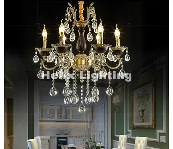 

Matt Bronze Color Crystal Chandelier Living Room lustres Decoration Pendants AC Chandelier Crystal Home Lighting Indoor Lighting