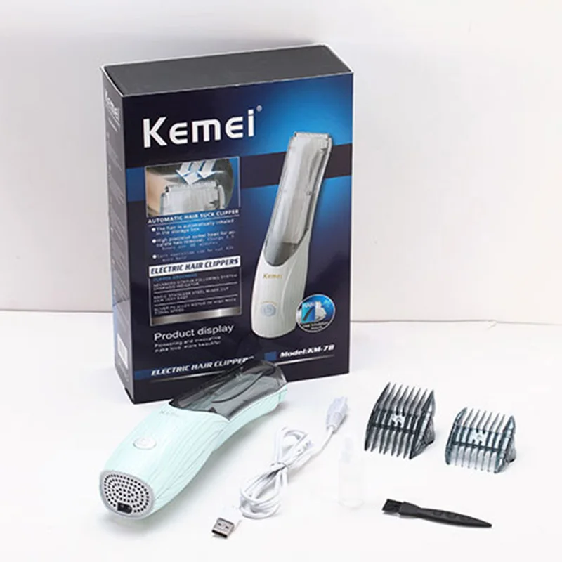Kemei Km-78 электрическая машинка для стрижки, вакуумная машинка для стрижки волос, электрическая машинка для стрижки волос, триммер для бороды, машинка для бритья с Cera