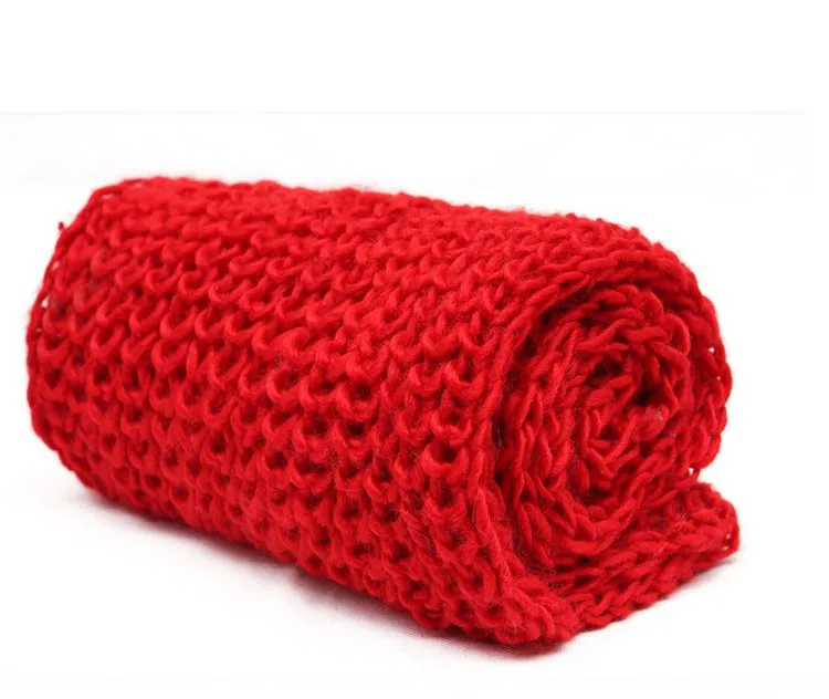 FOXMOTHER модный красный белый однотонный Зимний вязаный шарф-кольцо вязаные шарфы снуд для женщин и девушек