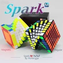 Mofangge X-Man Spark& Spark M 7x7x7 Магнитный куб регулярные 7x7 Magic speed Cube Cubo Stickerless Черный Твист развивающие игрушки