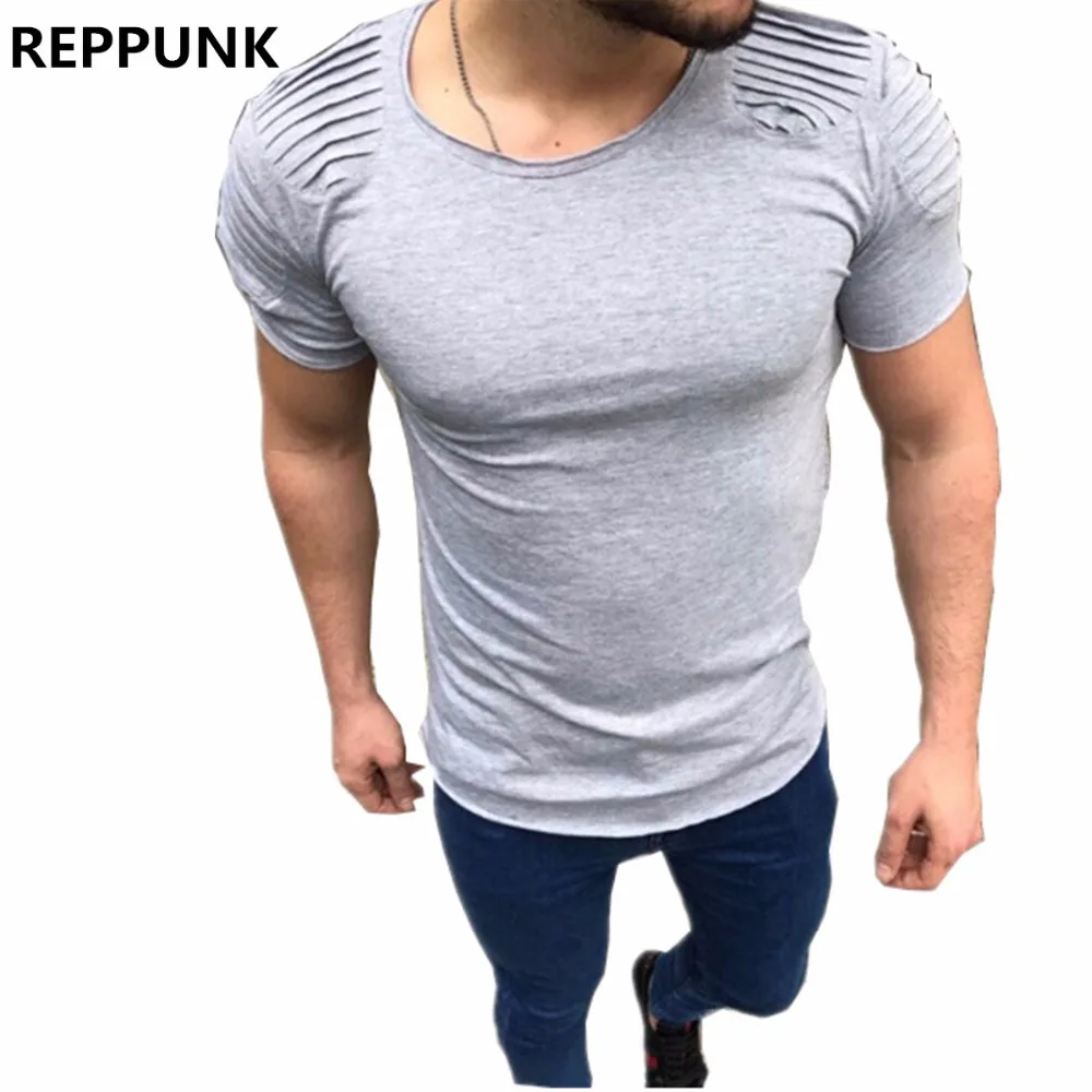 REPPUNK 2018 новая мужская футболка с коротким рукавом модная уличная одежда лидер