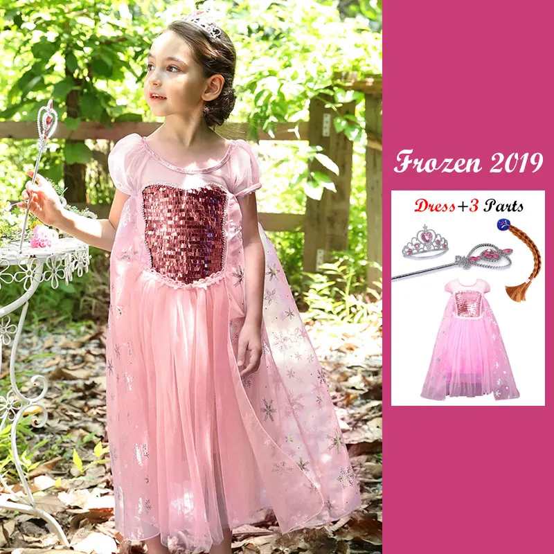 Детские праздничные платья для девочек; платье Эльзы; Рождественский костюм принцессы; лето ; платья для девочек-подростков; детская одежда - Цвет: H-Girls Summer Dress