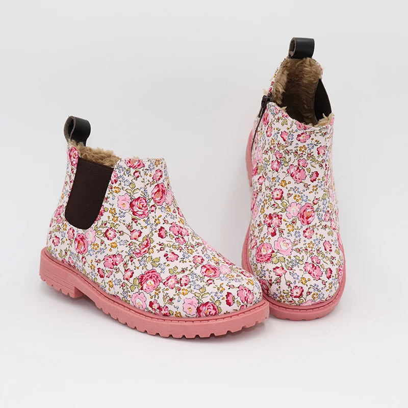 Sapatos de Inverno Tipsietoes Crianças Tornozelo Meninas Meninos Floral Flor Impressão Chelsea Outono Martin Criança Botas Tamanho 7 impressão chelsea outono martin criança botas crianças