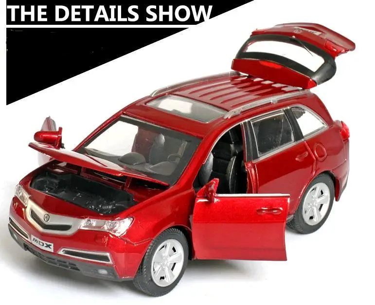 

High Simulation Acura MDX SUV Model 1:32 Scale Alloy Pull Back Model Toy Cars 4 Open Door Free Shipping