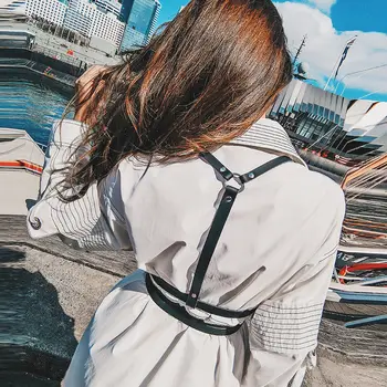 

Faux Leather Cage Vest Body Shaper Chest Sculpting Body Harness Punk Rock Handmade Waist Belt Waist Cincher Fashion straps