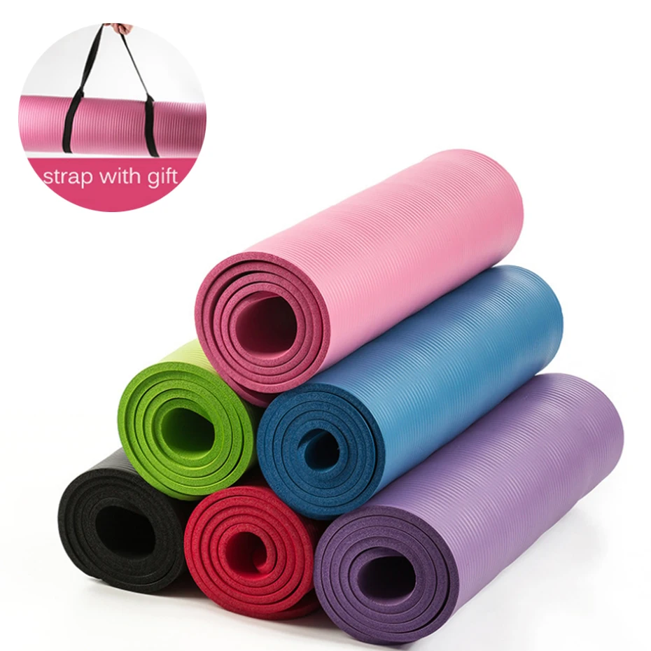 YINGTOUMAN 1830*610*10mm Yoga Mat with Position Line Non Slip Carpet