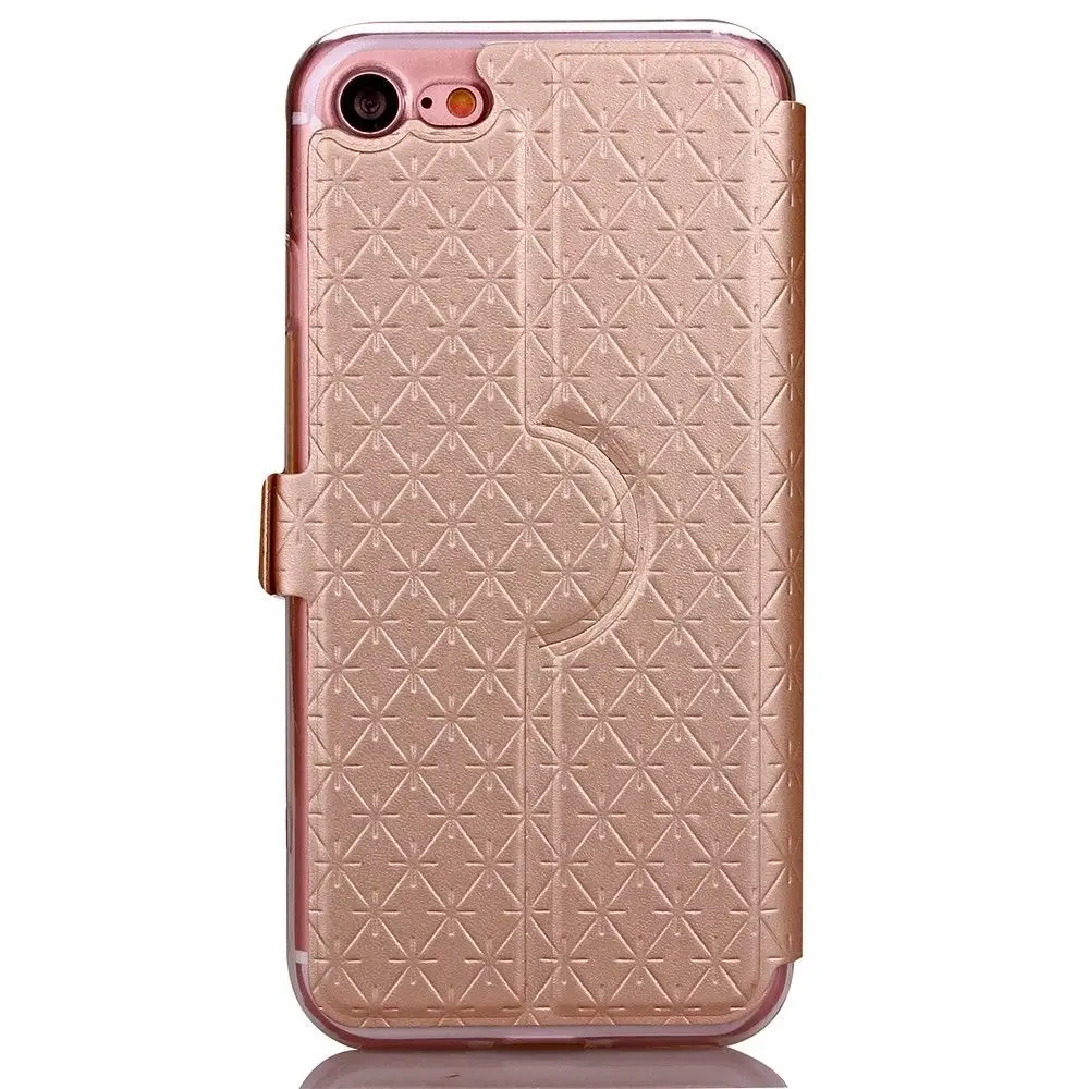 ZEALLION для Apple iPhone 6 6s 7 8 Plus X Роскошный чехол ромб из искусственной кожи окно