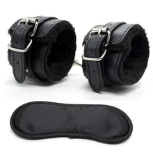 2pcs set Sexy Lingerie set For Sex Toys with Handcuffs Blindfold Eye Mask Adult Toy Game