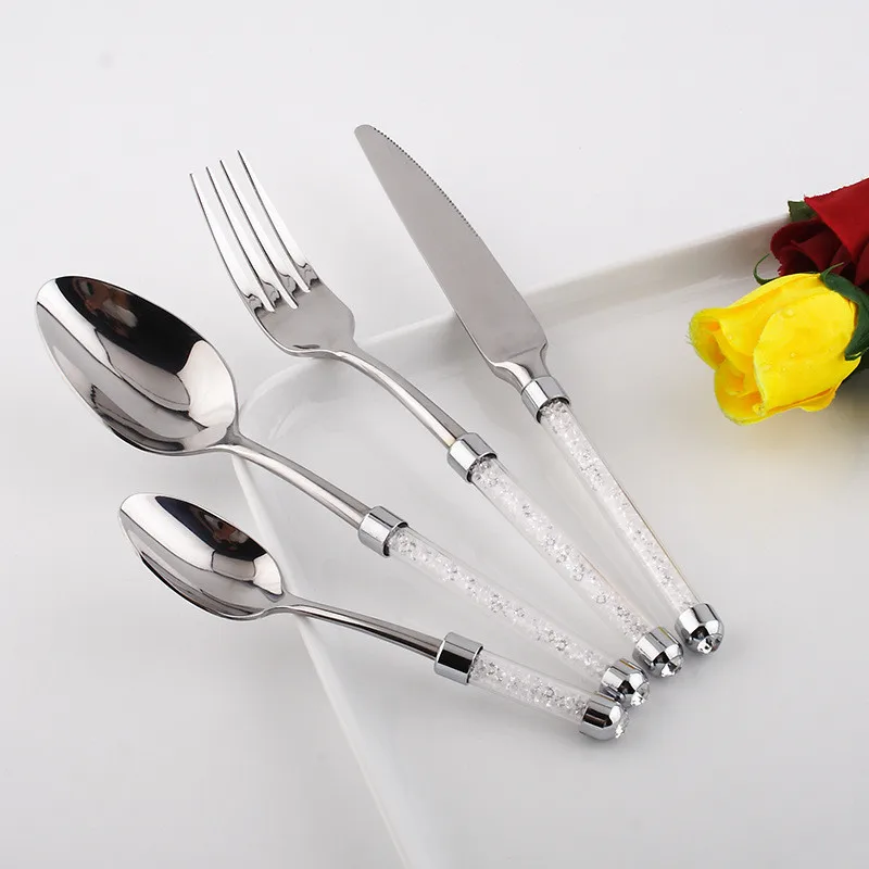 white silver cutlery set  (7)