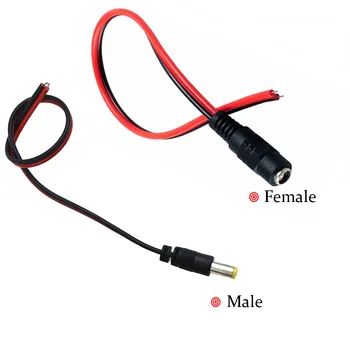 

5.5*2.1MM Female&Male DC Extension Connect Wire Cable Plug Wire Power Socket for strip CCTV Camera 1pcs IQ