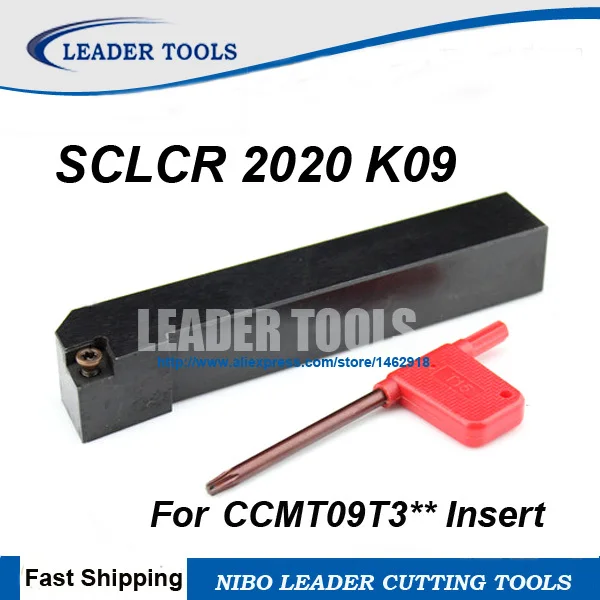 

SCLCR 2020 K09 CNC turning tool holder, SCLCR/L External turning tools, Lathe cutting tool,CNC Tool For CCMT09T304/08 Inserts
