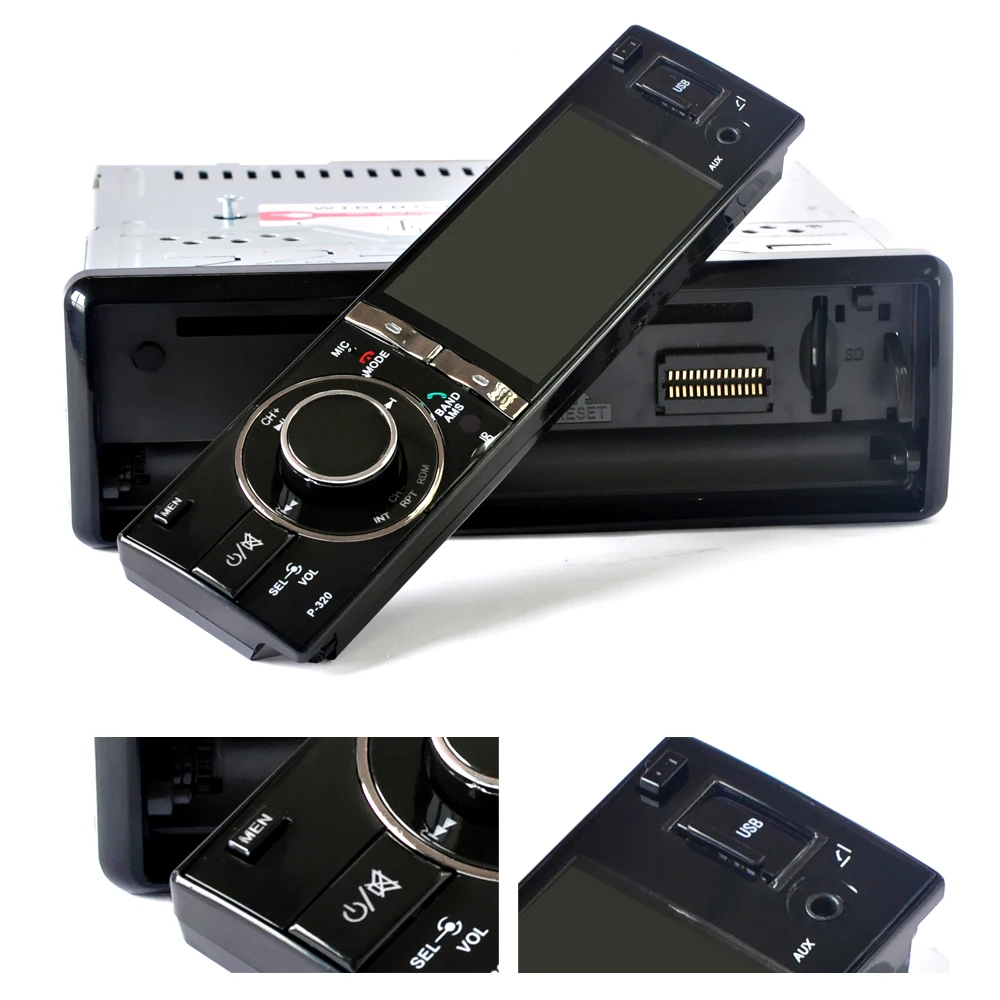 

Hot 1 Din Universal Car DVD Player 2.5inch Digital Auto Radio Bluetooth Motorized Screen CD DVD SD AM AUX