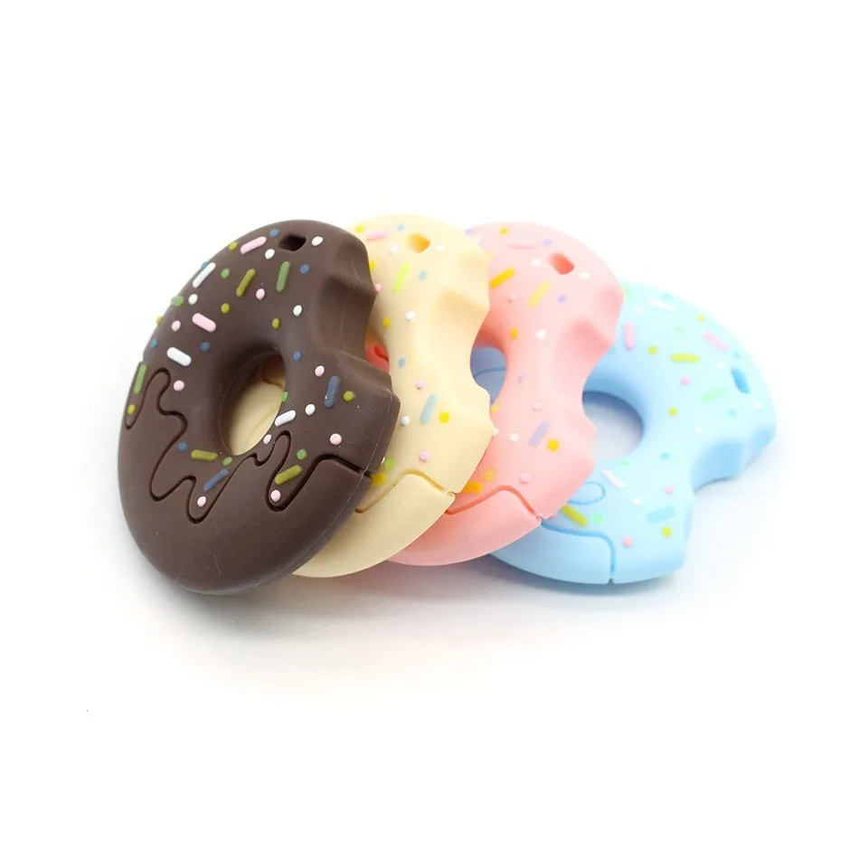 

A baby care accessory chewing silicone doughnut crib sensory toy DIY jewelry tooth accessory baby teeth