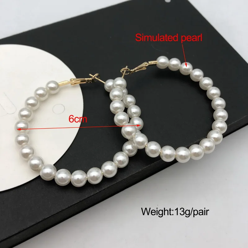 F. J4Z новые женские серьги-кольца модные дизайнерские имитация камня и жемчуга большие серьги Za серьги-кольцо