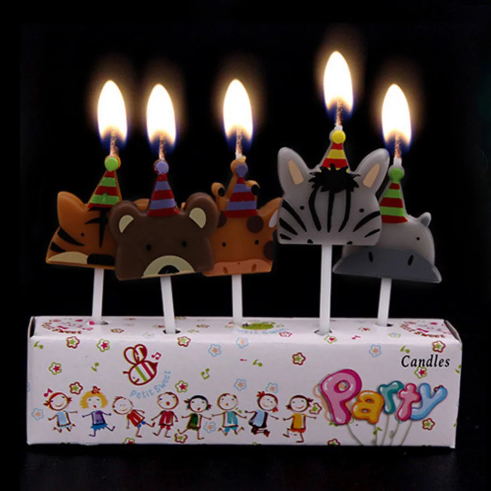 Творческий 5 шт./компл. прекрасный Животные лодки на день рождения свечи детский подарок мультфильм Ремесло милые вечерние поставки торт беспроводной пульт дистанционного управления свечи Лидер продаж