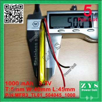 

5 pcs./Lot 504045 3.7V 1000mah Lithium polymer Battery with Protection Board For PDA Tablet PCs Digital Products 3.7 v 1000 mAh