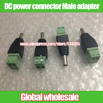 

Free shipping 12V DC power connector cable Male adapter / Stud male with shrapnel 12V plug / supply pluggable adapter