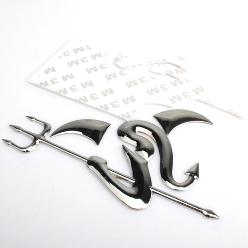 

Creative Car Stickers Alloy Demons Decal With Fork Auto Accessorries VS998