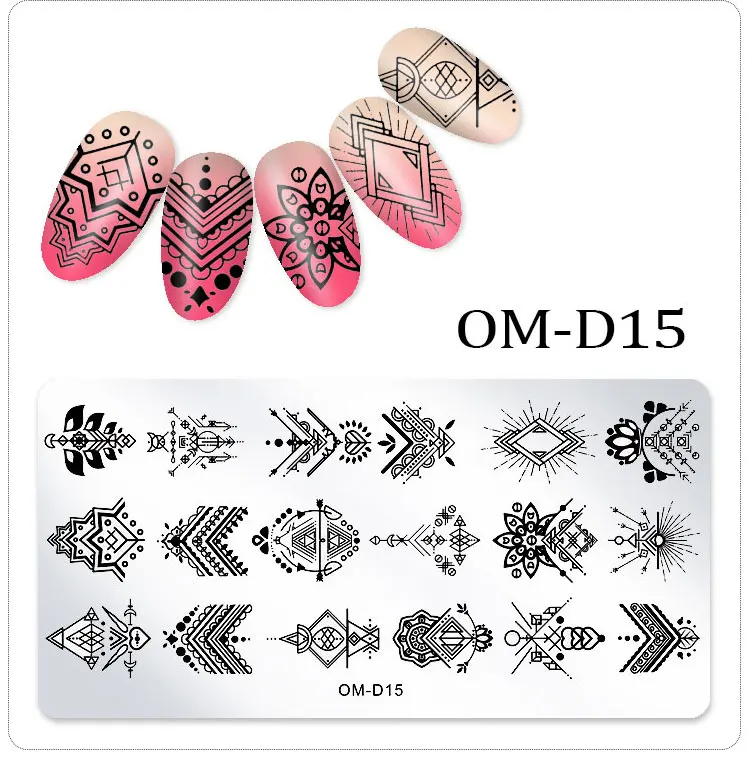 1Pc Nail Stamping Plates Lace Flower Animal Geometry Pattern Nail Art Stamp Stamping Template Image Plate Stencil Manicure Tools