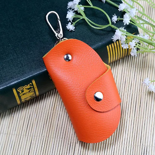 Оранжевый ETya чехол для ключей, мужской кошелек из искусственной кожи, унисекс, органайзер для ключей, сумка для ключей, ключница, высокое качество, деловые кошельки, сумка для ключей - Цвет: Оранжевый