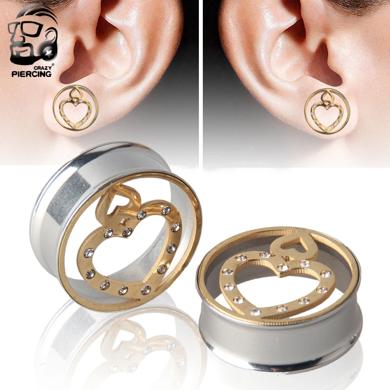 Ear Gauge Stretching Kit 12G-50mm Double Flared Gauges For Ear