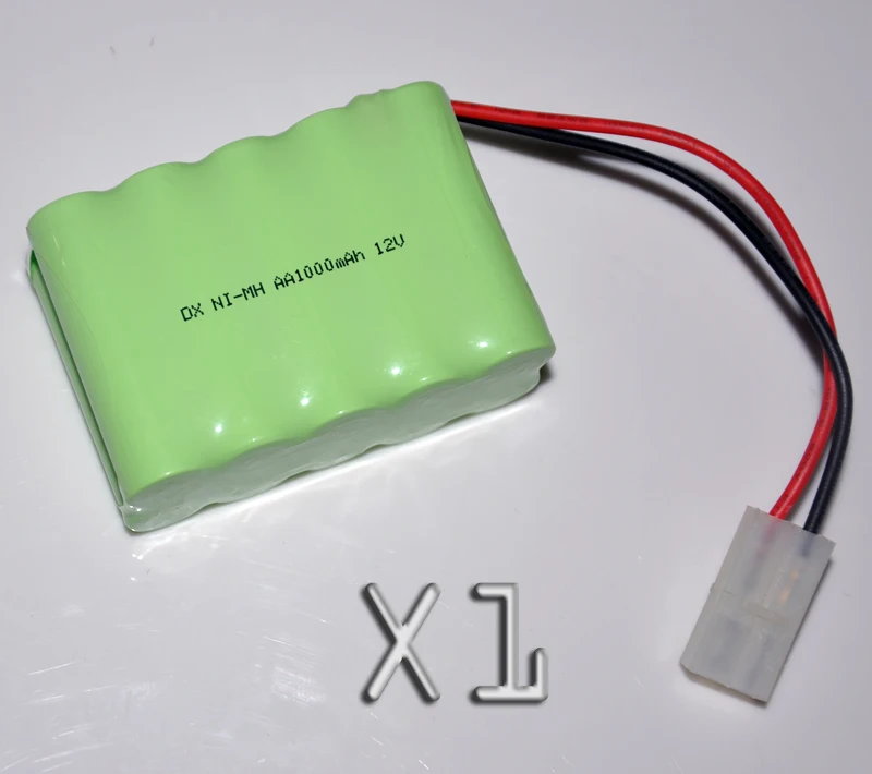 1PCS 12V AA 1000mah rechargeable battery pack 1000mah 2A ni mh nimh