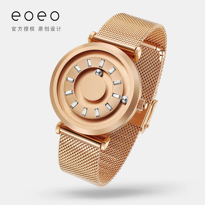

Magnetic ball Watch Rose Gold Unique Designer Quartz Innovate Concepts Luxury Waterproof Woman WristWatch Best selling 2019 EOEO
