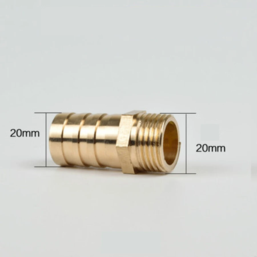 

DN15 G 1/2" BSP Male Thread Brass 20mm Hose Barb Tail Pipe Fitting CouplingConnector Joint Adapter