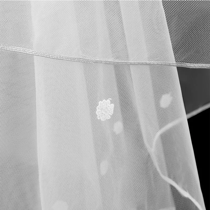 Элегантные свадебные аксессуары 1,5 метров 1 слой цветок короткая фата белая простая Фата для невесты без гребня свадебная вуаль горячая распродажа