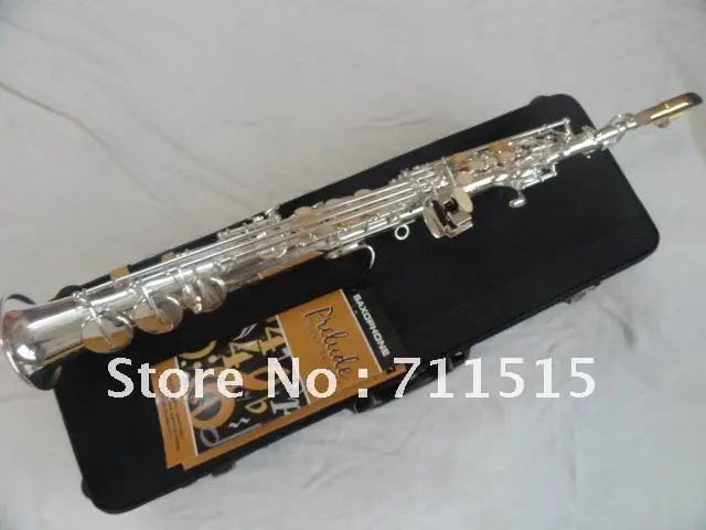 

Selmer SS-750 Straight Pipe Soprano Silver Plated Sax Musical Instrument in B Flat Professional Saxofone
