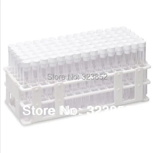 

Plastic Test Tube Set With Cap And Rack PS 7ml 90tubes --Single