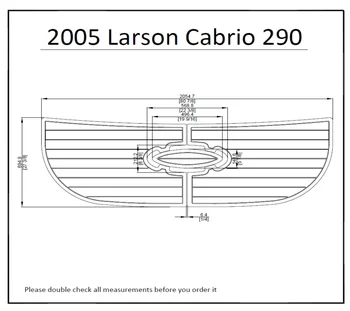 

2005 Larson Cabrio 290 Swim Platform Pad 6mm Boat EVA Teak Decking 1/4" 6mm