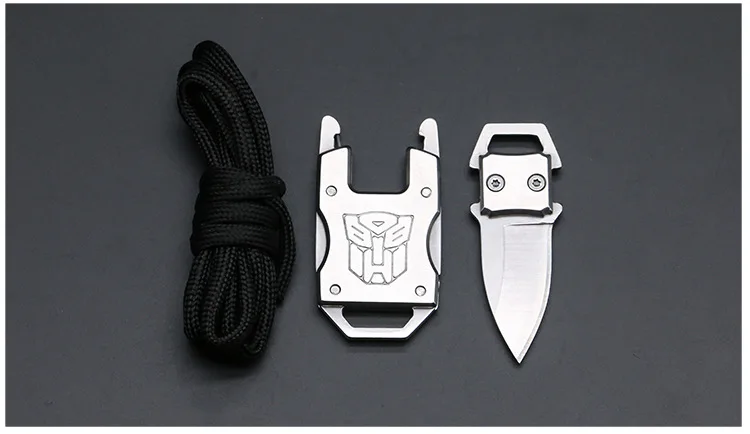 1 шт., портативный стальной нож для выживания на открытом воздухе, маленькая пряжка, кольцо для ключей, карманный нож QQ, походный мини складной нож для кемпинга