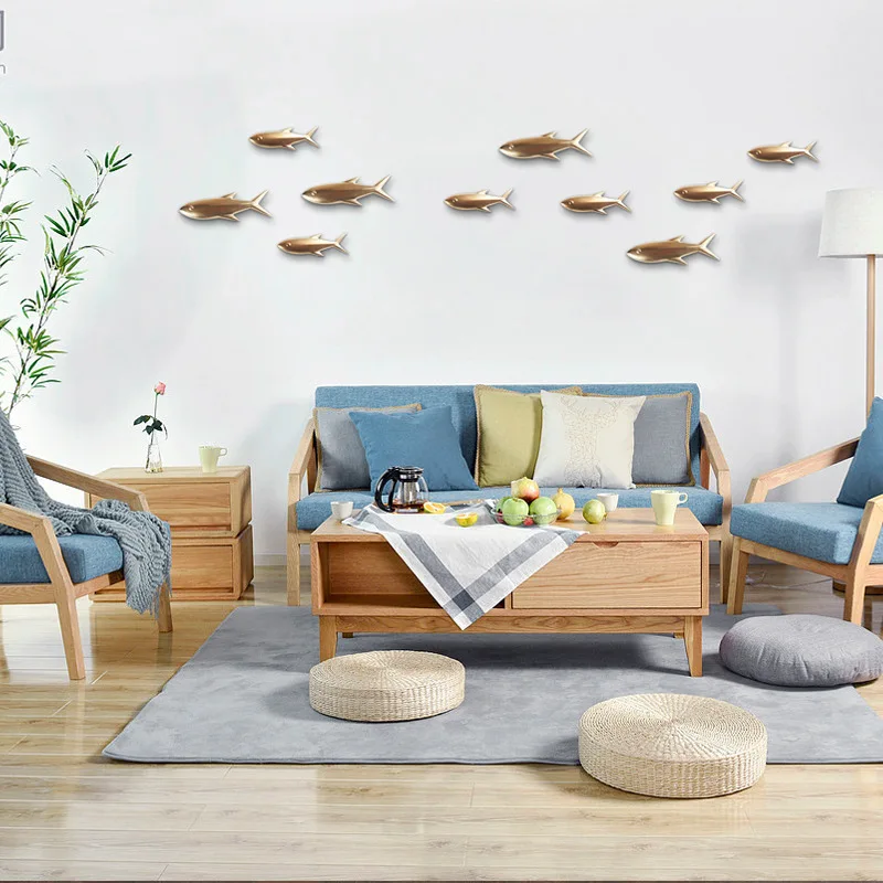 Nordic modern home wall decoration fish wall decoration TV background wall sofa back wall stickers hanging jewelry