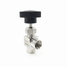 Игольчатый клапан настраиваемый игольчатый регулятор клапан G1/8 ''1/4'' 3/" 1/2" внутренняя резьба под прямым углом 90 градусов SS304 для воды, газа, масла