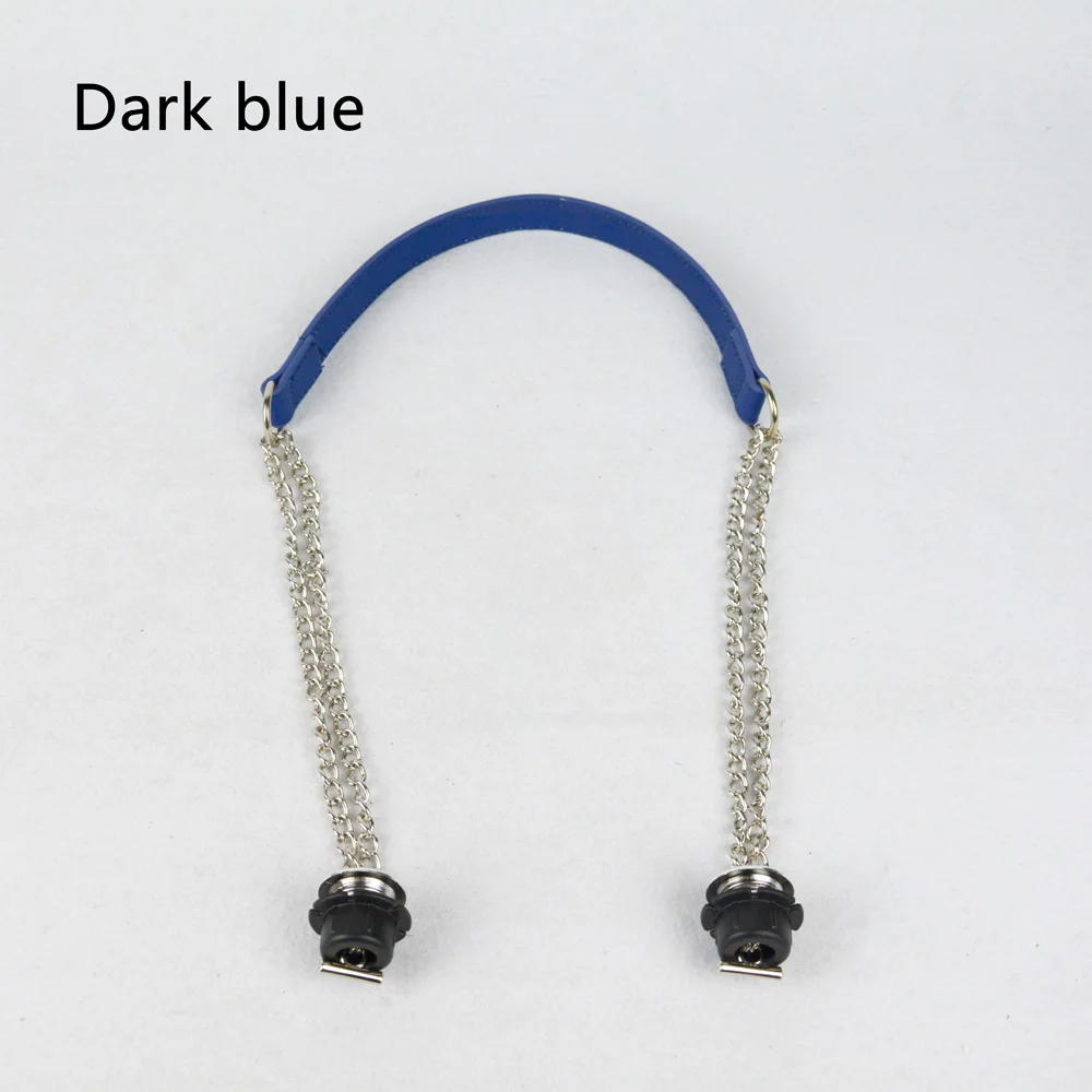 TANQU одна деталь Obag Серебряная длинная двойная цепь с металлическим покрытием винт для OBag ручка O сумка женская сумка через плечо - Цвет: Dark Blue