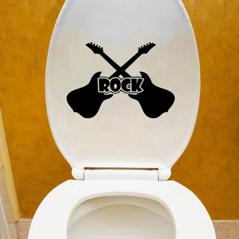 behang Verminderen Sicilië Muziek Rock Gitaar Fashion Home Decor Muurstickers Wc Stickers Vinyl  6WS0302|sticker vinyl|toilet stickerdecorative wall decal - AliExpress