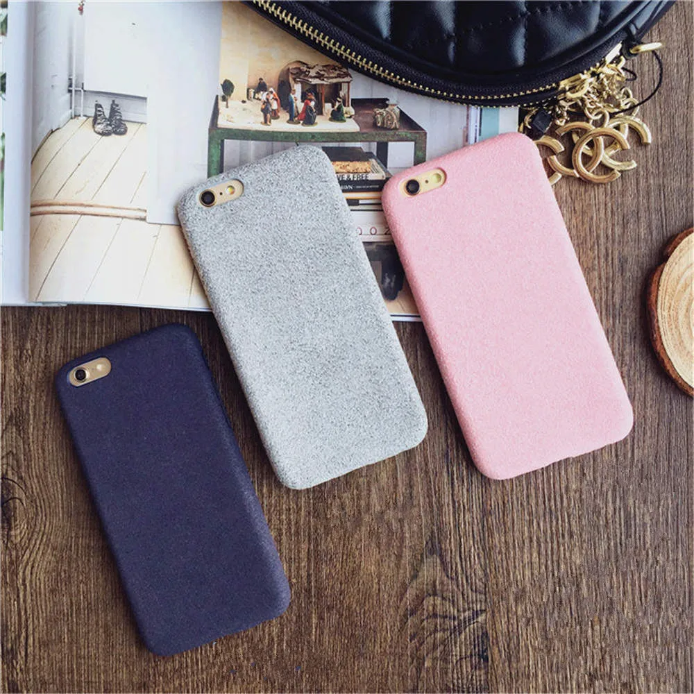

Fluffy Ultra-Thin For Iphone 66S 6P78 8P X Xs Xr Xsma Suede Soft Shell Simple Phone Case