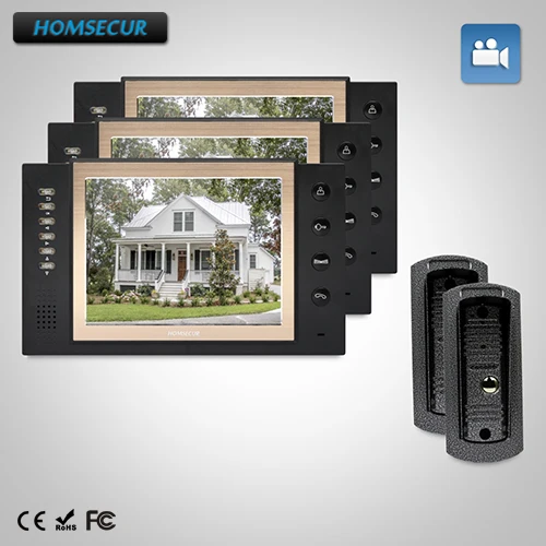

HOMSECUR 8" Video Door Phone Intercom System+LCD Color Screen for Apartment TC041 + TM801R-B