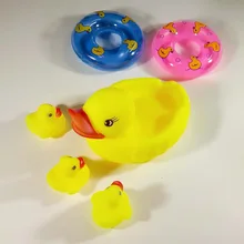 10 компл. милые детские писклявым резиновых уток Игрушечные лошадки купаться номер водные развлечения игры новорожденных Обувь для мальчиков Обувь для девочек Игрушечные лошадки для детская