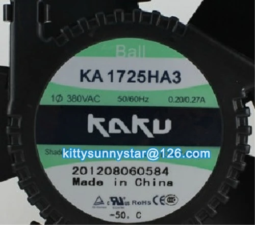 KAKU 1725 KA1725HA3 380V 50/60Hz 0 2/0.27A IP55 вентилятора для охлаждения с питанием от источника